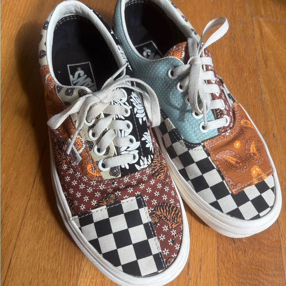 Vans Patchwork Checkerboard Tiger Low-Top Sneaker… - image 2